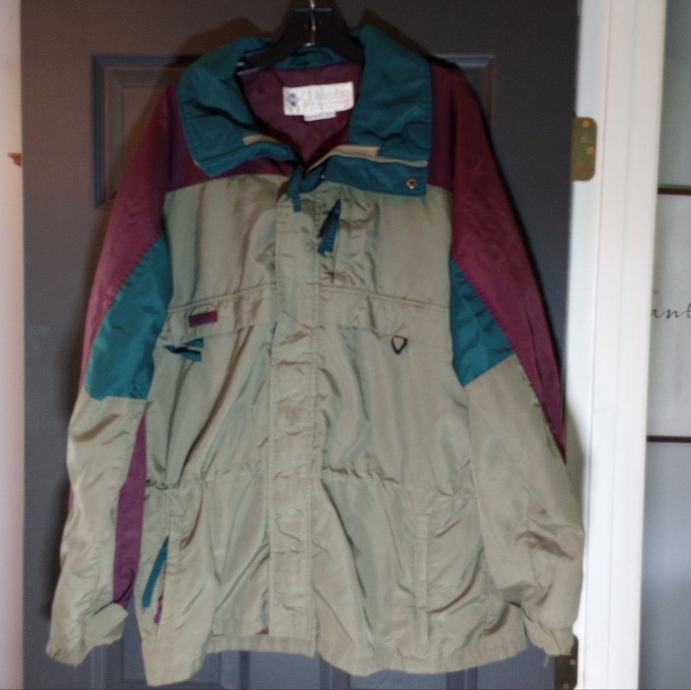 Vintage 90s Columbia Gizzmo Jacket Radial Sleeve Heavy Winter Coat Hiking Parka